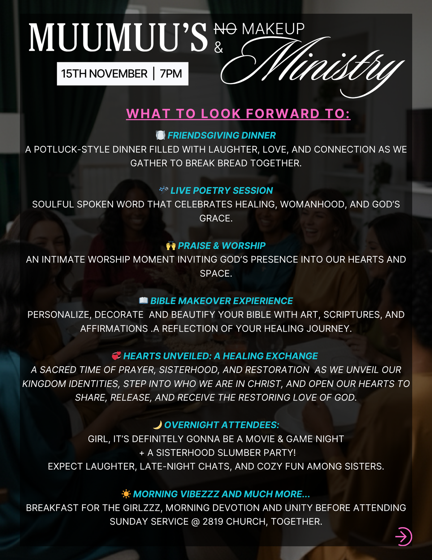 MUUMUU's, No Makeup & Ministry Friendsgiving Celebration